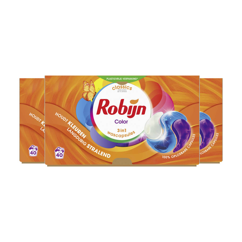 3-in-1 wascapsules Color - 3 x 40 wasbeurten - 120 wasbeurten