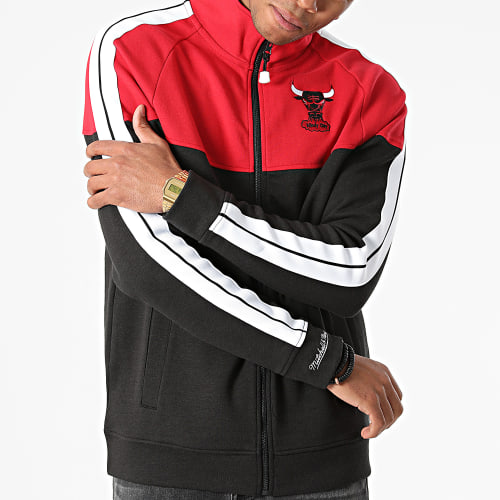 Veste Zippée A Bandes Chicago Bulls TRJKMI19034 Noir Rouge