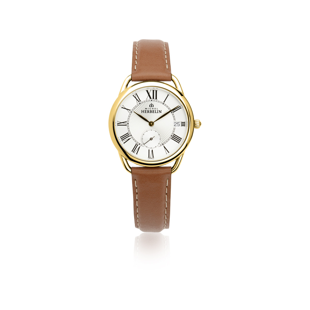 Montre Herbelin femme acier dore cuir