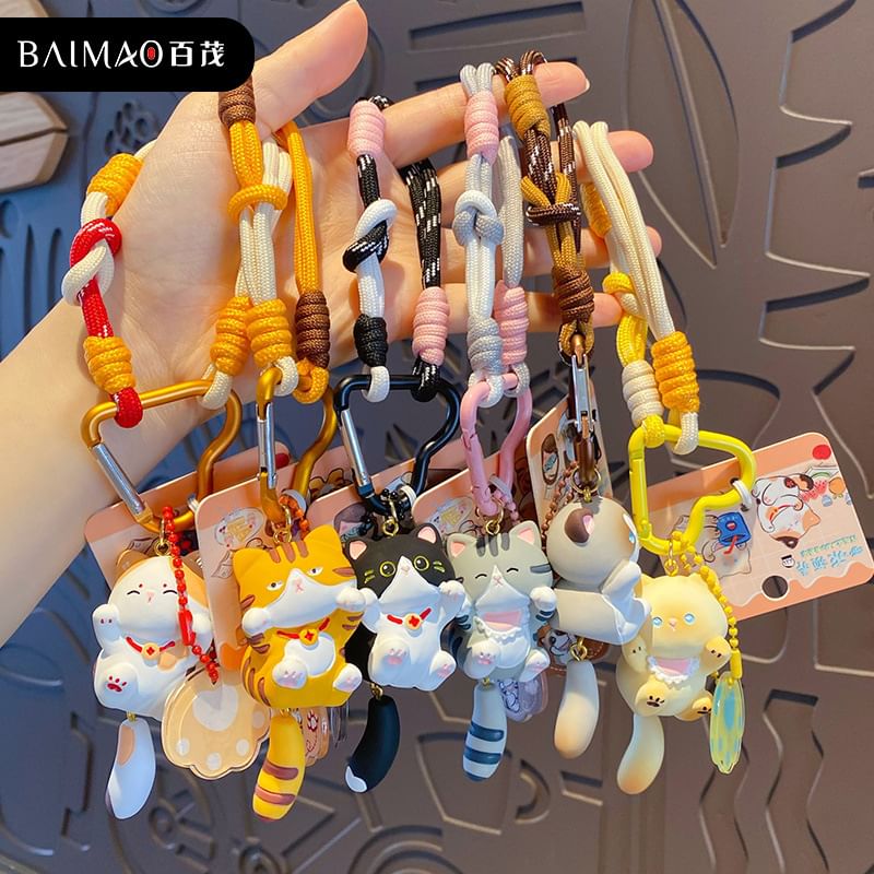BAIMAO - Sleutelhanger met tashanger in de vorm van een kattenhars (verschillende ontwerpen)