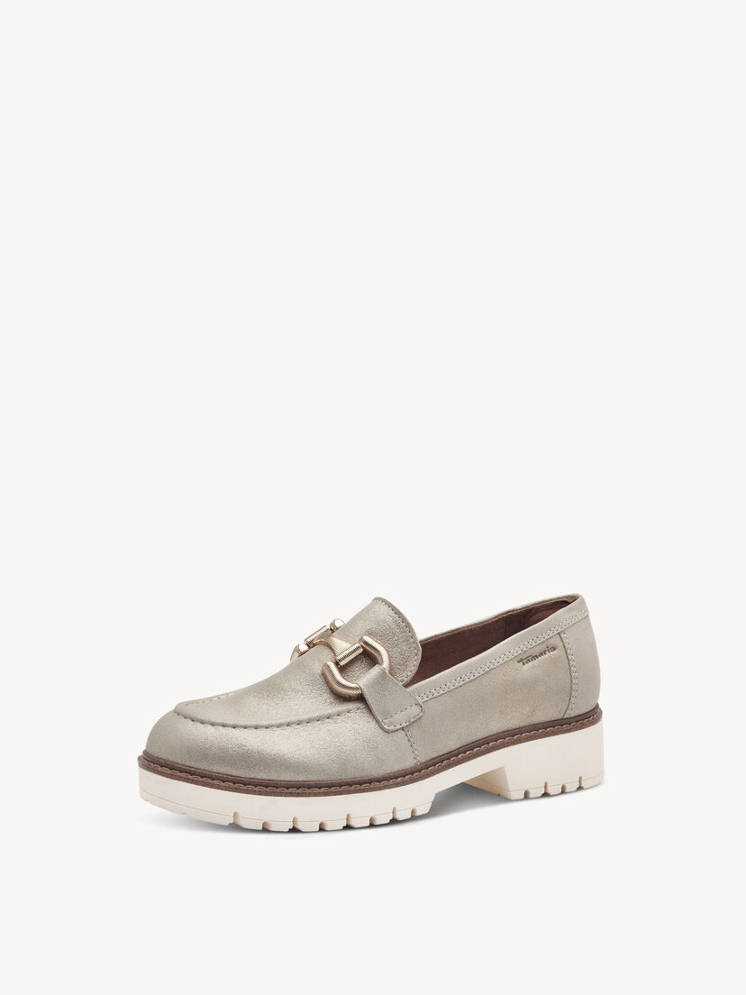 Leren Instappers - beige