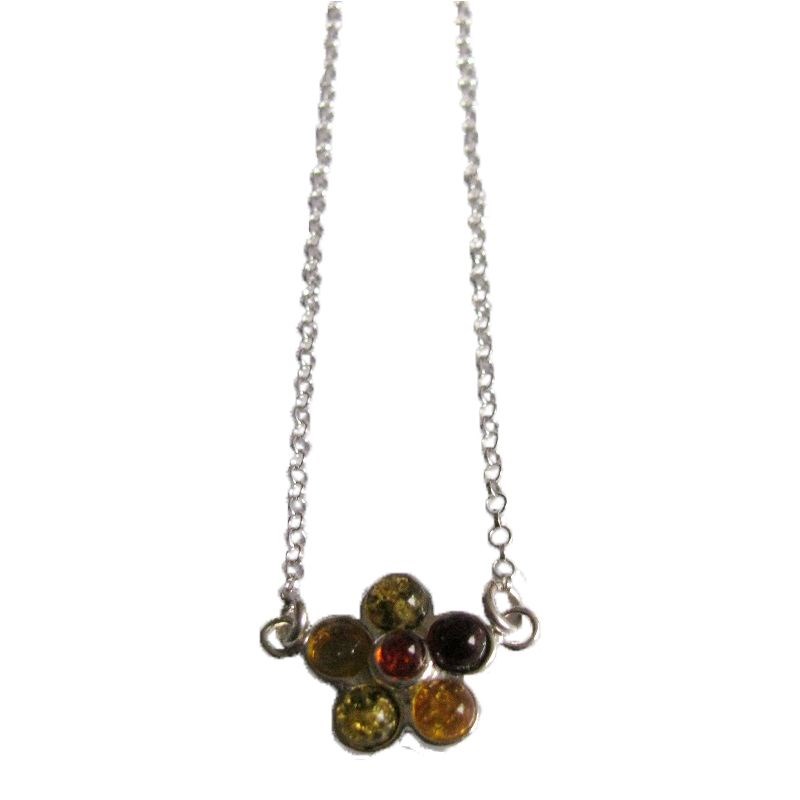 Collier ambre argent