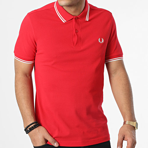 Polo Manches Courtes Twin Tipped M3600 Rouge Blanc