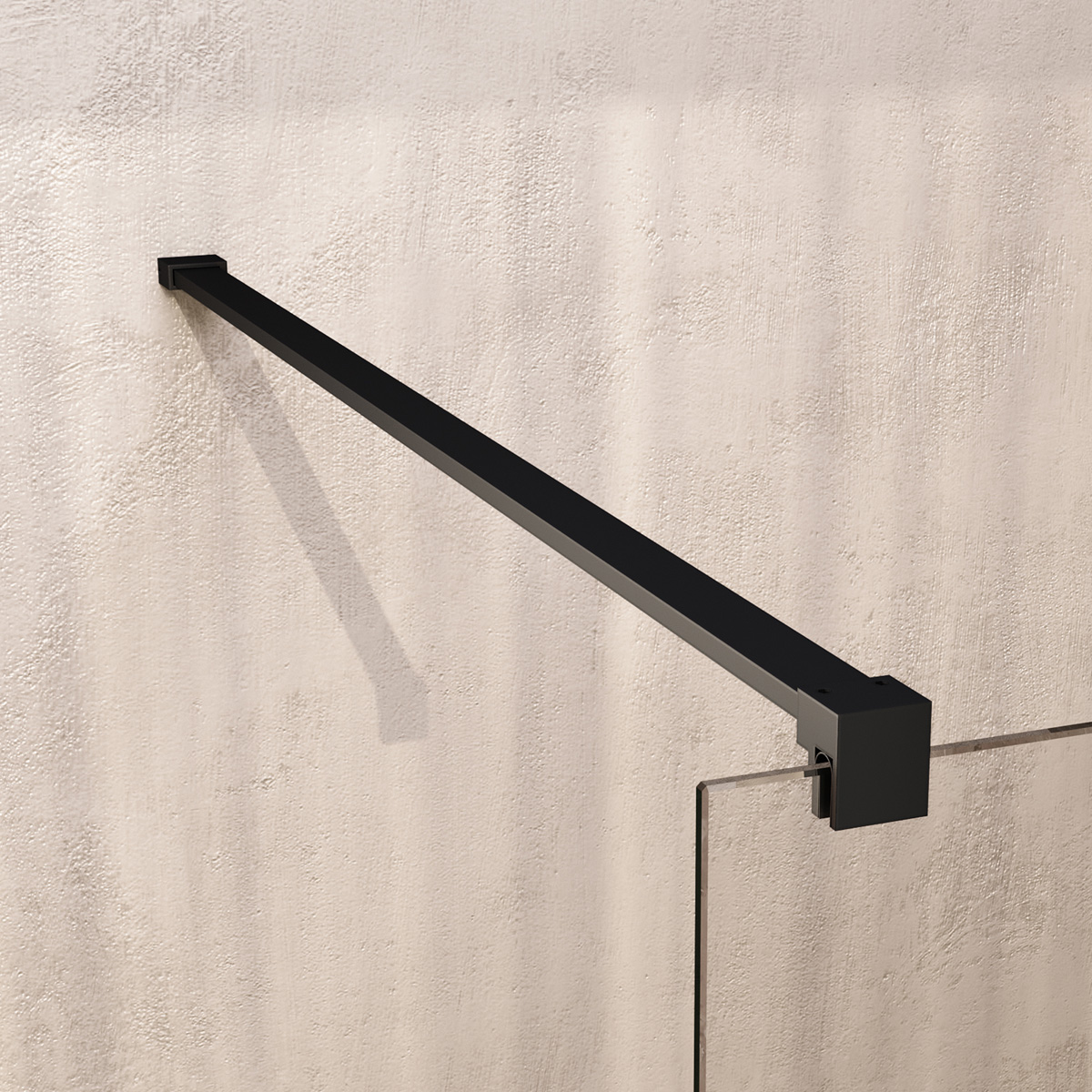 Brauer Void profielloze douchecabine 90x90cm zwart mat
