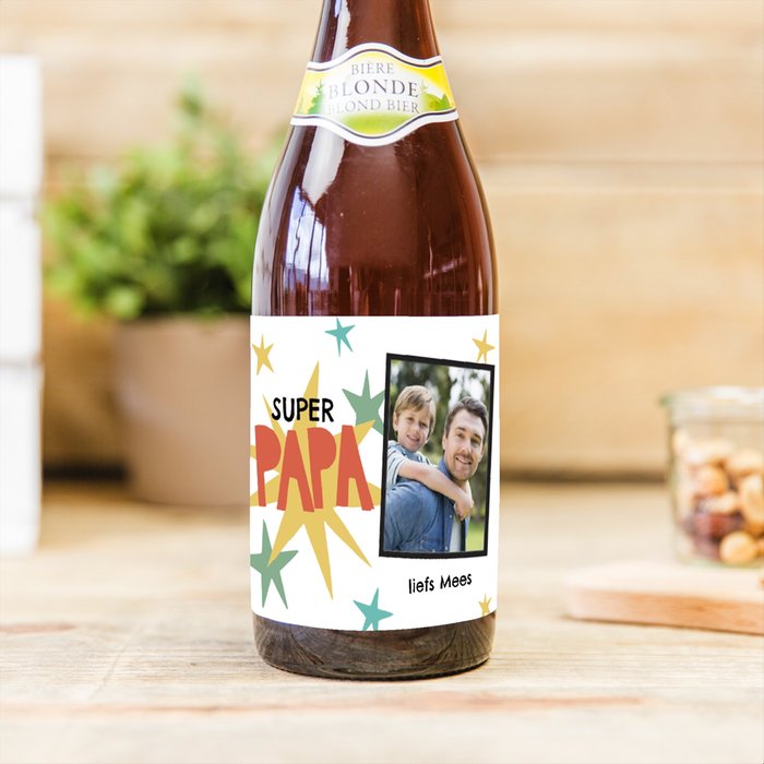 La Chouffe | 750 ml | Super papa met eigen foto en tekst