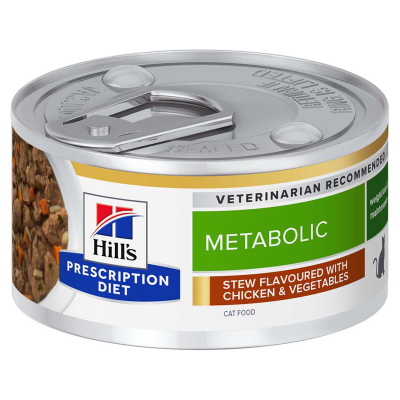 Hill's VET Katze Prescription Diet Metabolic Ragout mit Hühner- & Gemüsegeschmack 24x82g