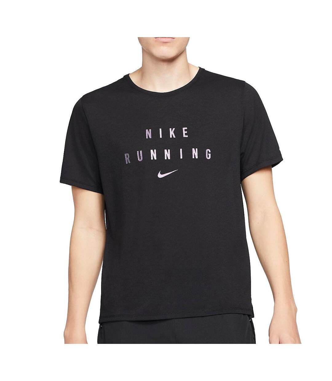 Maillot de sport Noir Homme Nike Miler Top