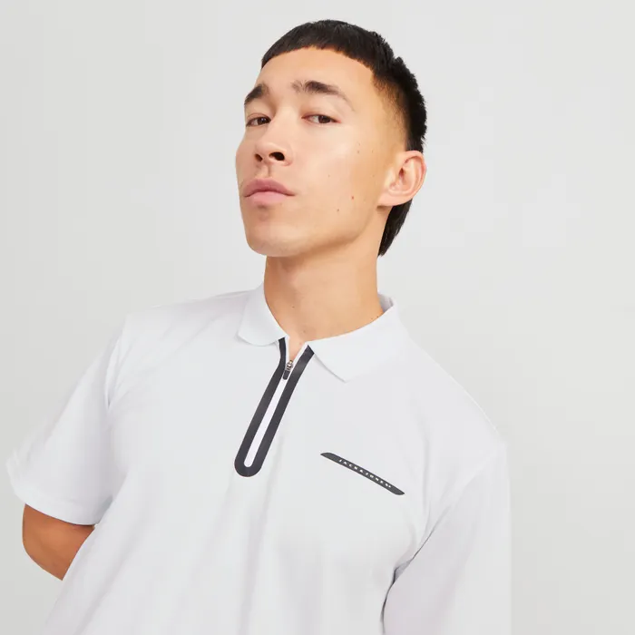 Jack & Jones Core Fusion Pique Zip Polo Heren