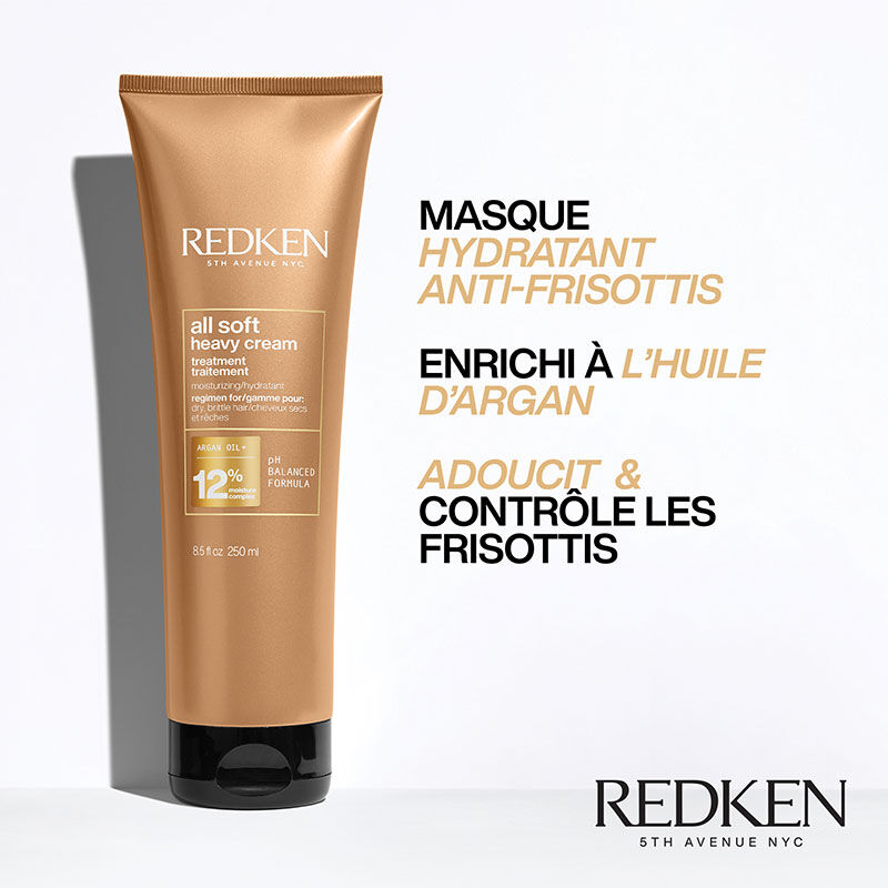 Masque hydratant pour cheveux secs Heavy Cream All Soft 250ml