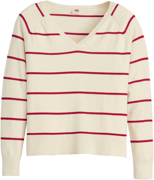 Levi's® Longpullover »PETAL VNECK SWEATER« mit Rippbündchen