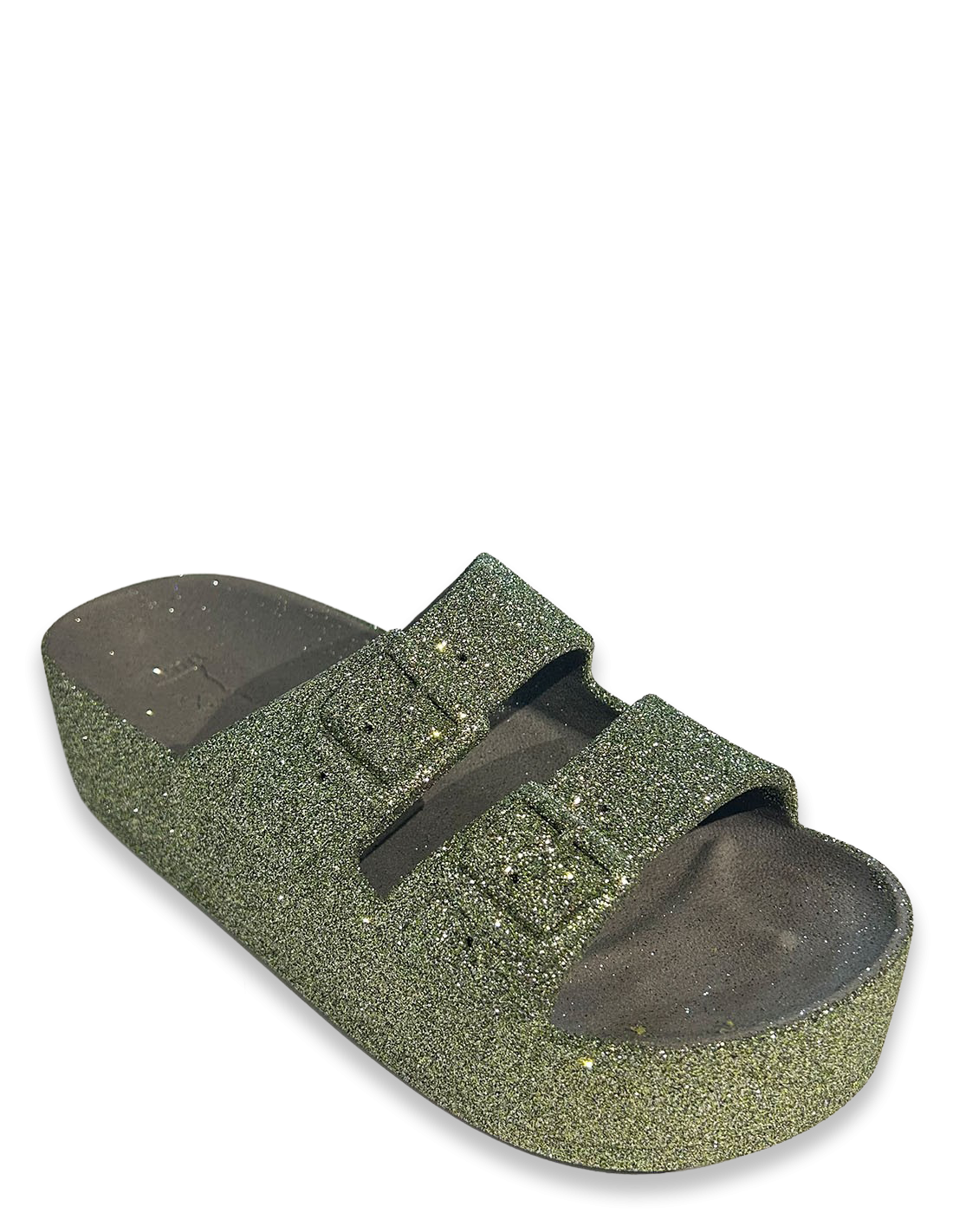 cacatoes Sandales Compensées Femme caipirinha glitter women kaki