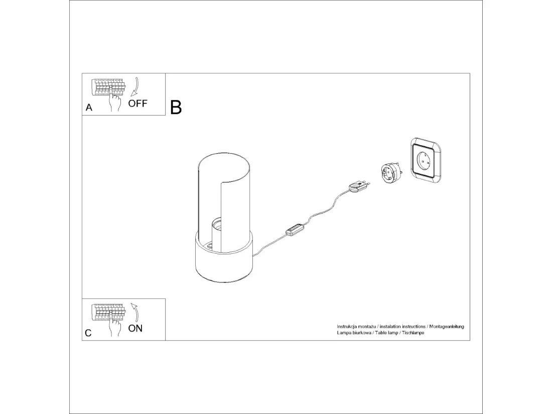 Lampe de bureau Flash minimaliste en acier - 1 sources lumineuses - L.10 x H.21 cm - blanc