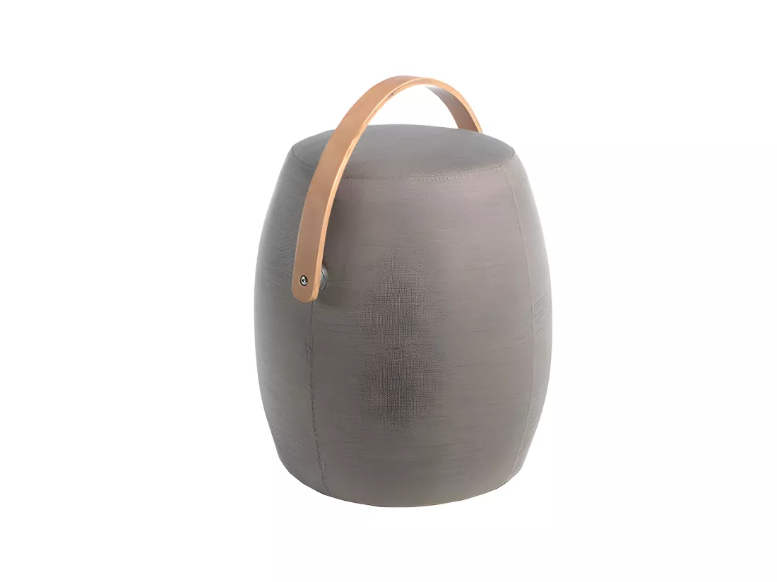 Puff rembourré en tissu gris 5074 ANGEL CERDA