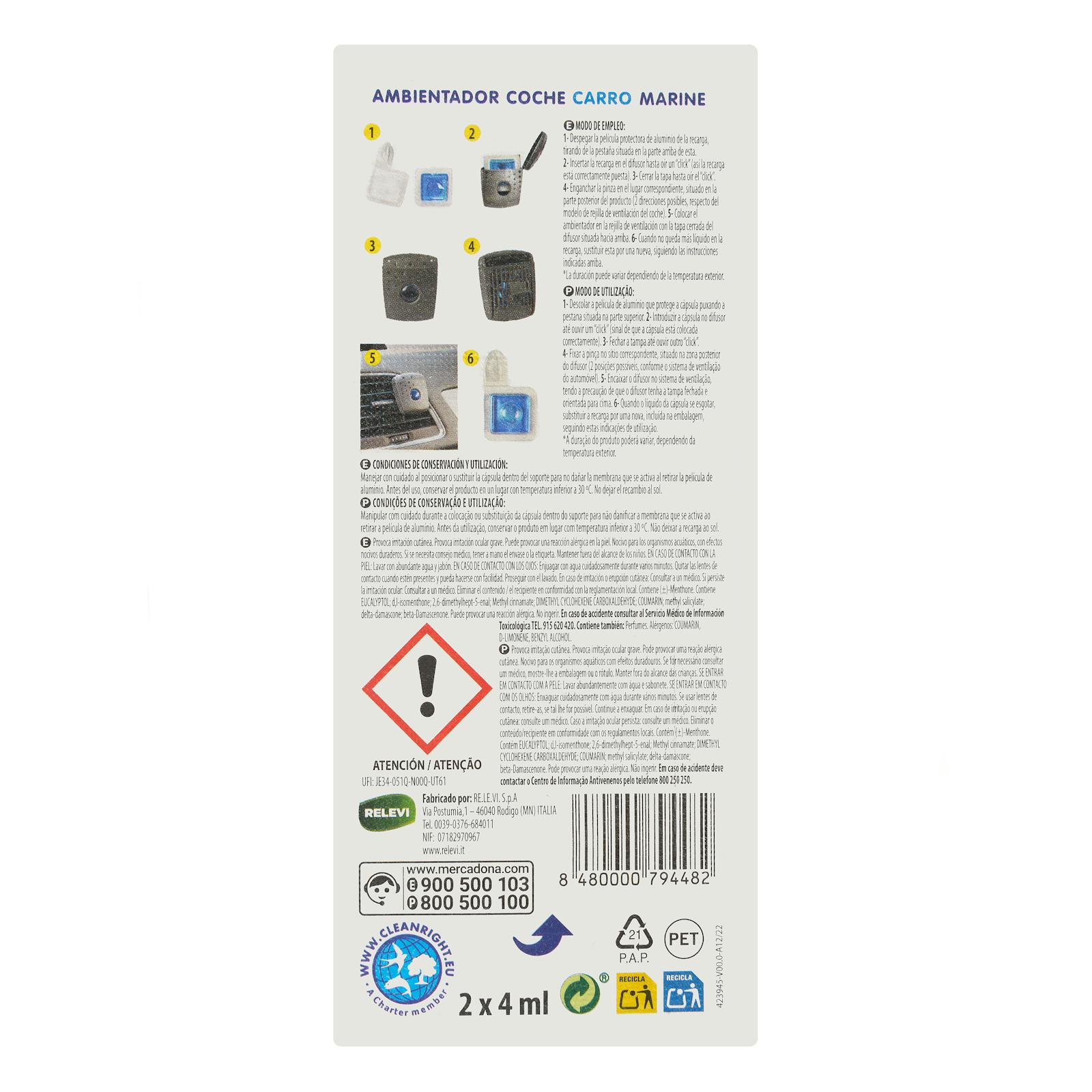 Désodorisant pour voiture Marine Forest Green