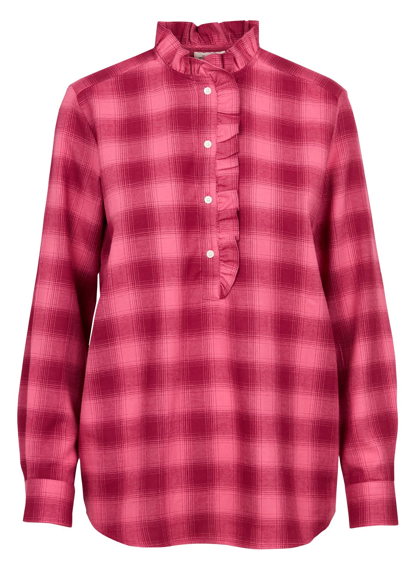 CARMEN - Blouse droite à carreaux en coton | Rose