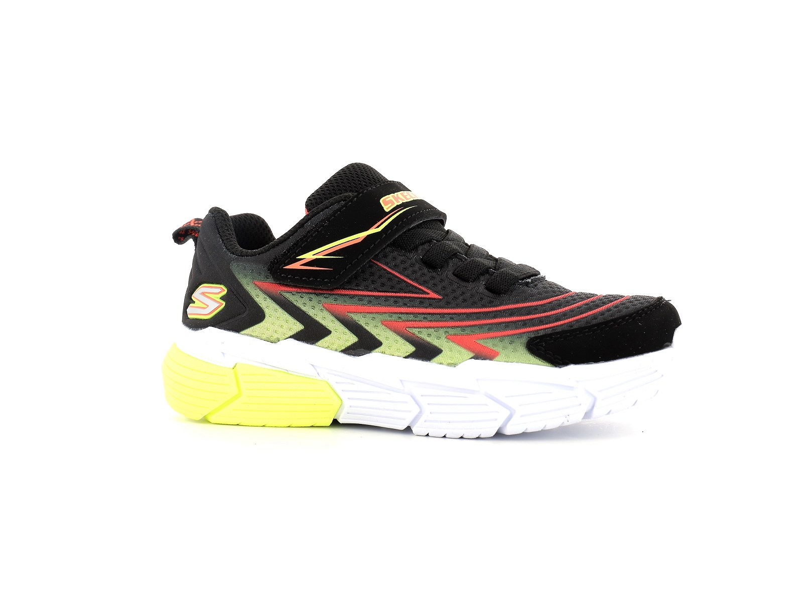 Skechers-403852L Matières combinées Noir Jaune