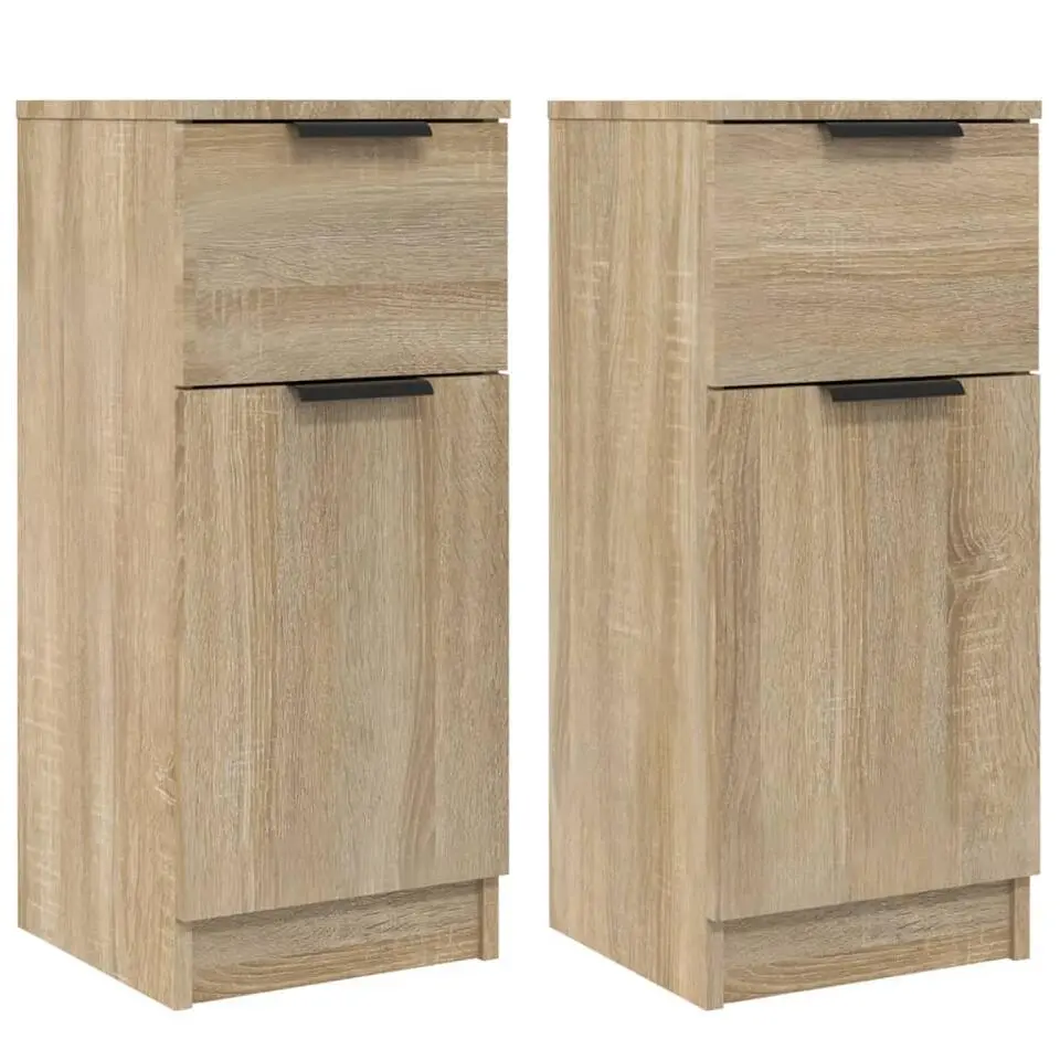 vidaXL - Dressoir - Bruin - Bewerkt hout - 2 stuks
