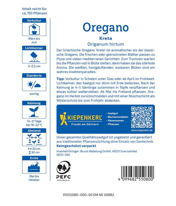 Kiepenkerl Saatgut Oregano 'Kreta'