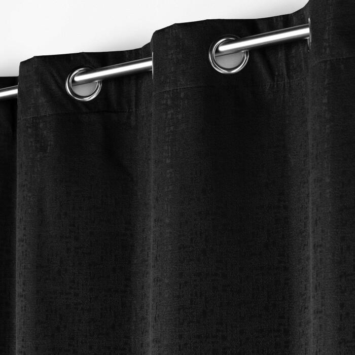 RIDEAU A OEILLETS 140X260CM OCCULTANT DARKO NOIR