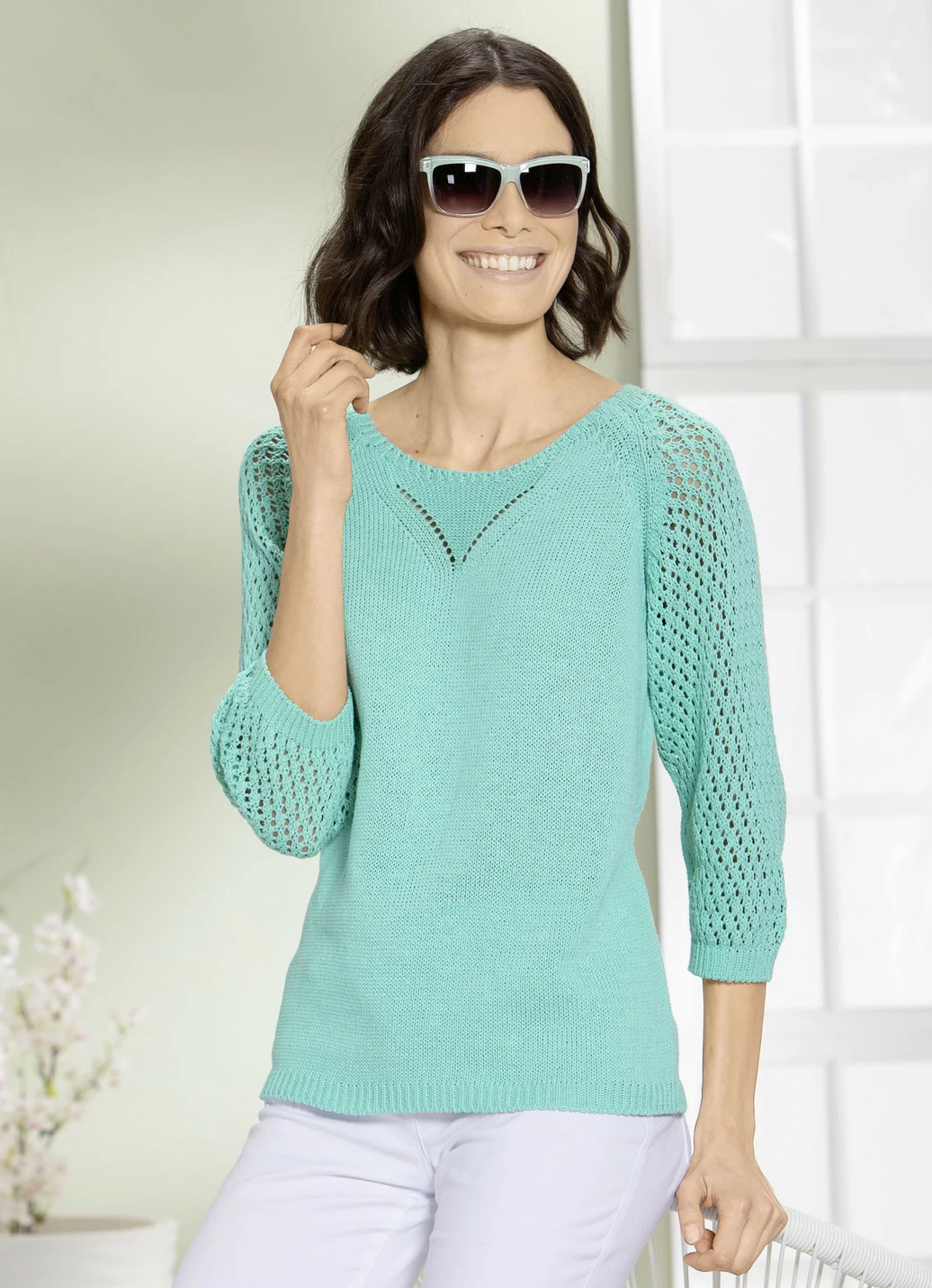 Pullover mit Ajourmuster