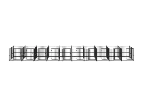 Chenil cage enclos pac noire 970 x 193.5 x 100 cm 02_0041811