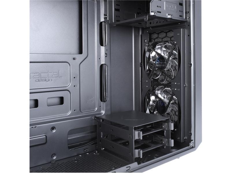 Fractal Design PC-Gehäuse Focus G Schwarz Leises Mid-Tower Gehäuse für ATX Mainboards mit grossem Sichtfenster