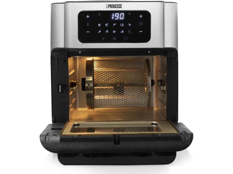 Princess Heissluftofen mit Frittierfunktion 10 l, Schwarz Heissluftfritteuse