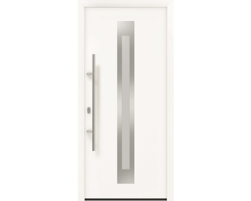 EcoStar ISOPRO IP 770S voordeur, 1100 x 2100 mm, linksdraaiend, RAL 9016 verkeerswit, inclusief beslagset, RVS-kruk, veiligheidsprofielcilinder met 5 sleutels