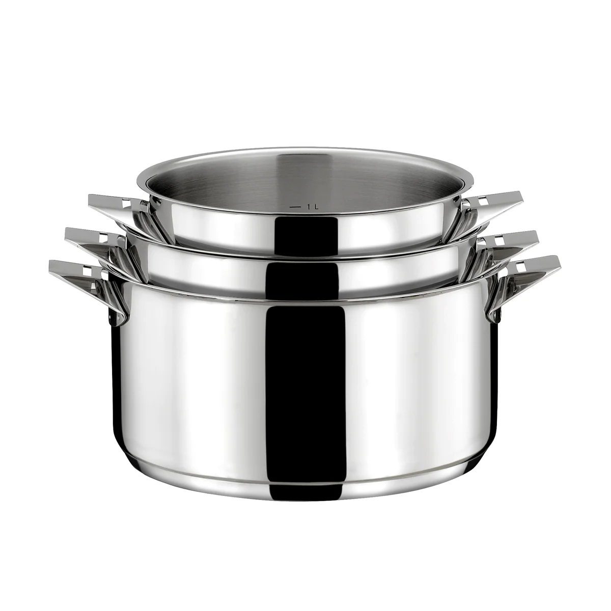Eclipse - Lots 5 pièces - Casseroles 16, 18 et 20cm, Poêle 24cm inox e