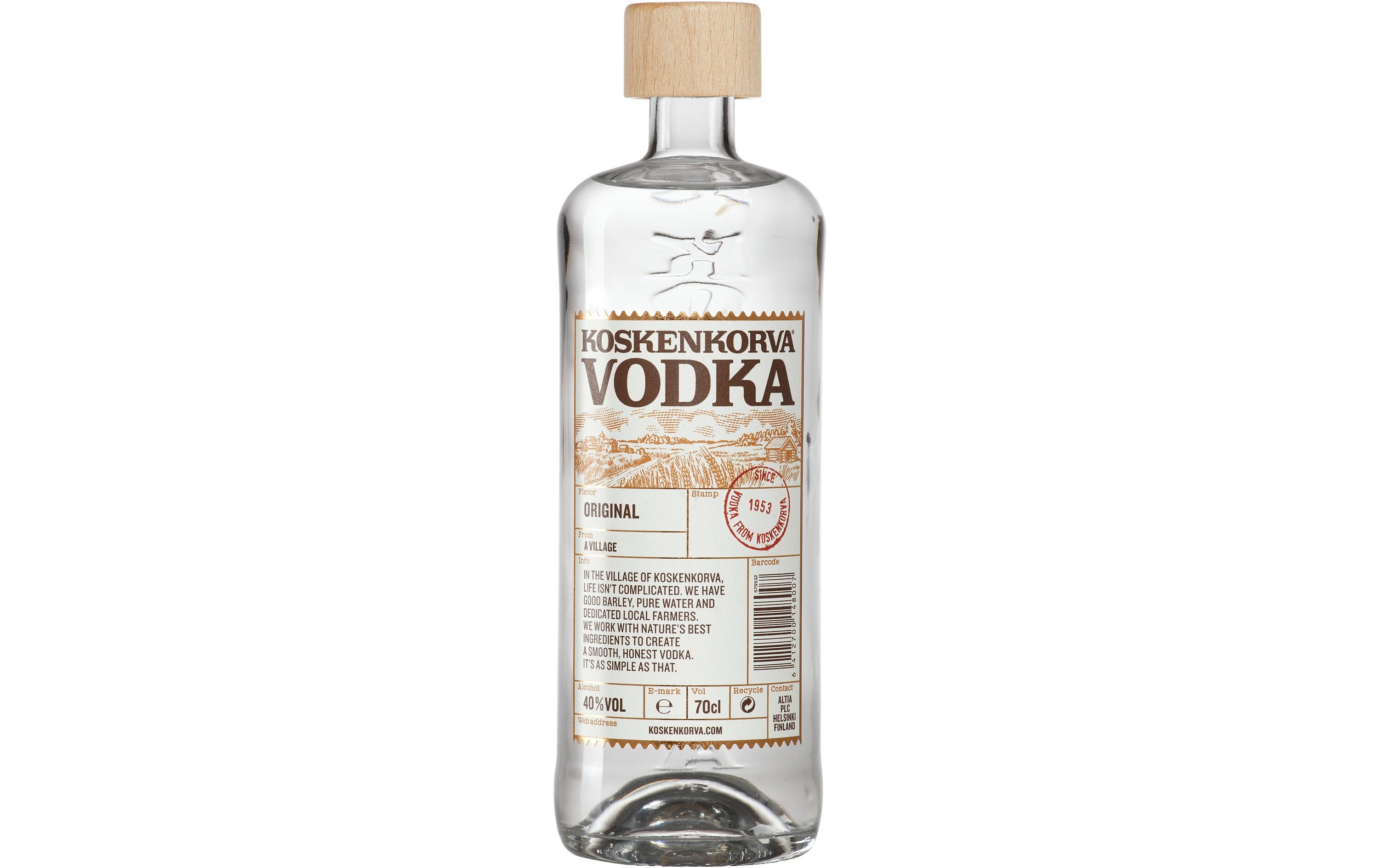 Original Vodka 0.7 lHochprozentige Getreide-Spirituose aus Finnland