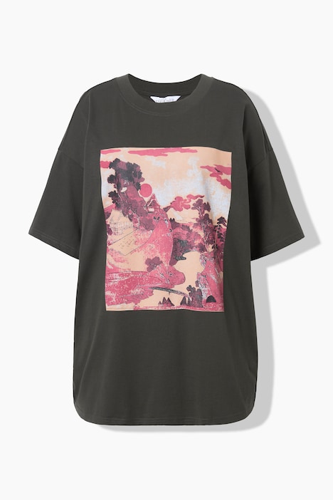 T-Shirt, oversized, Asia-Motiv