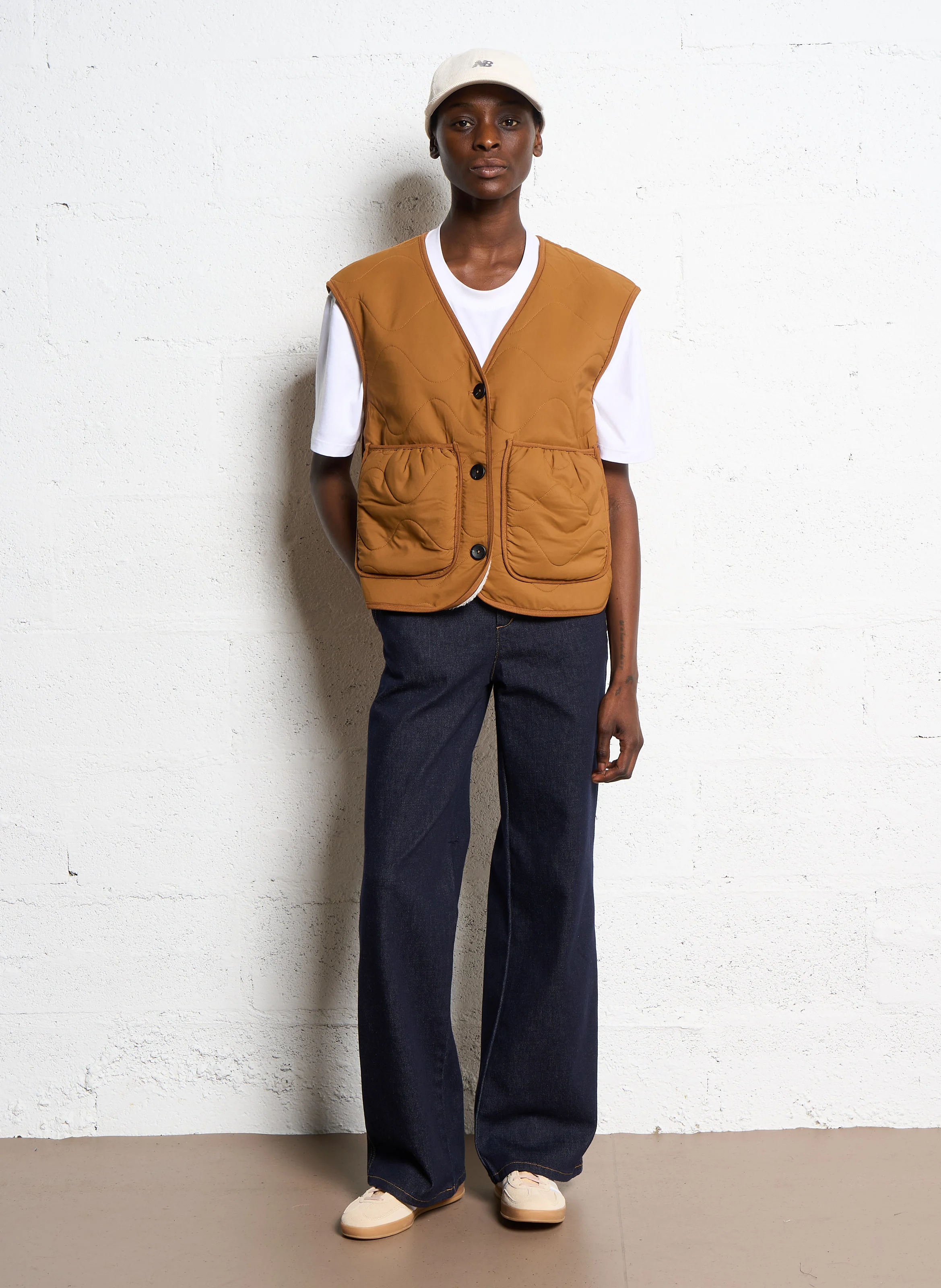 RETEDDY - Veste oversize matelassée | Beige