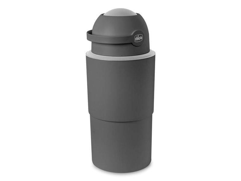 Chicco Windeleimer Odour Off XL Stone 45 l Steingrau Teleskop Windeleimer inkl. 1 Pack Müllbeutel