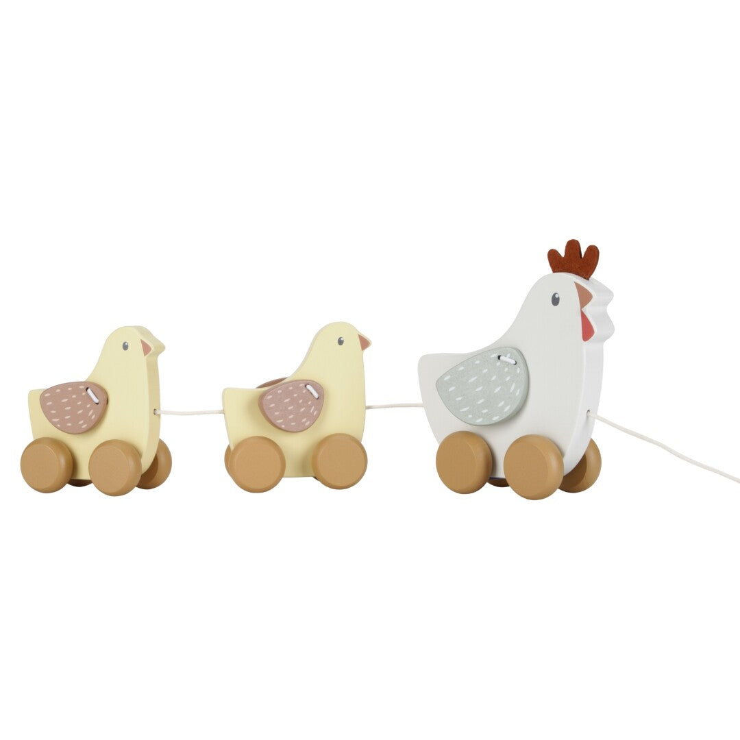 Little dutch trekfiguur kippen