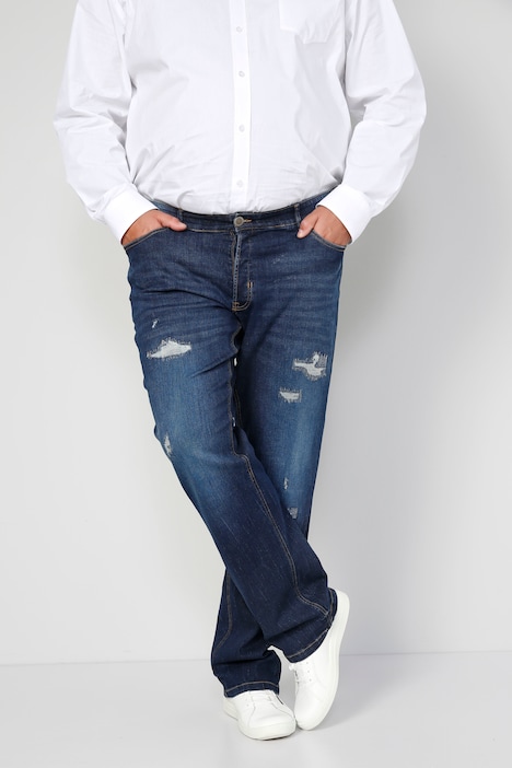 Boston Park Jeans, Bauchfit, 5-Pocket, leicht destroyed, bis 41