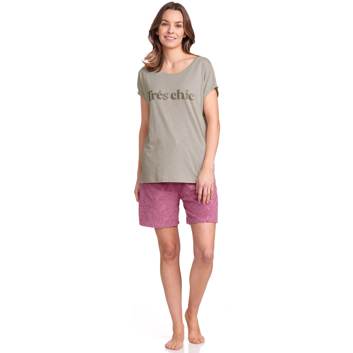 Gina Benotti Damen T-Shirt mit Print beige