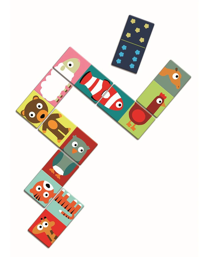 Domino-Puzzle TIERE 28-teilig in bunt