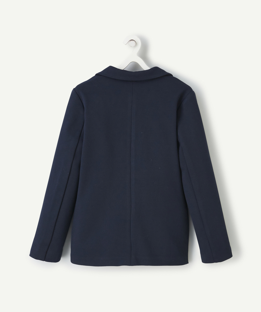 VESTE DE COSTUME GARÇON EN FIBRES RECYCLÉES BLEU MARINE