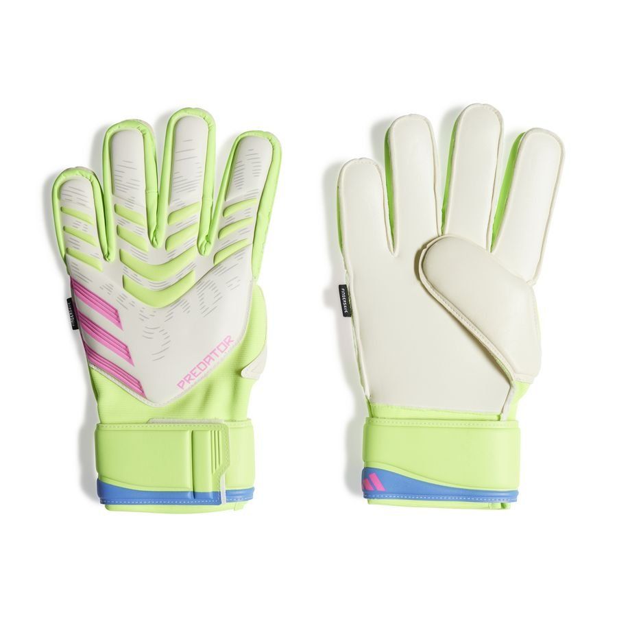 adidas Gants de Gardien Predator Match Fingersave Celestial Victory - Blanc/Lucid Lemon/Lucid Pink