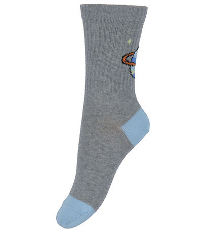 Melton Socken - Planet - Hellgrau-Meliert
