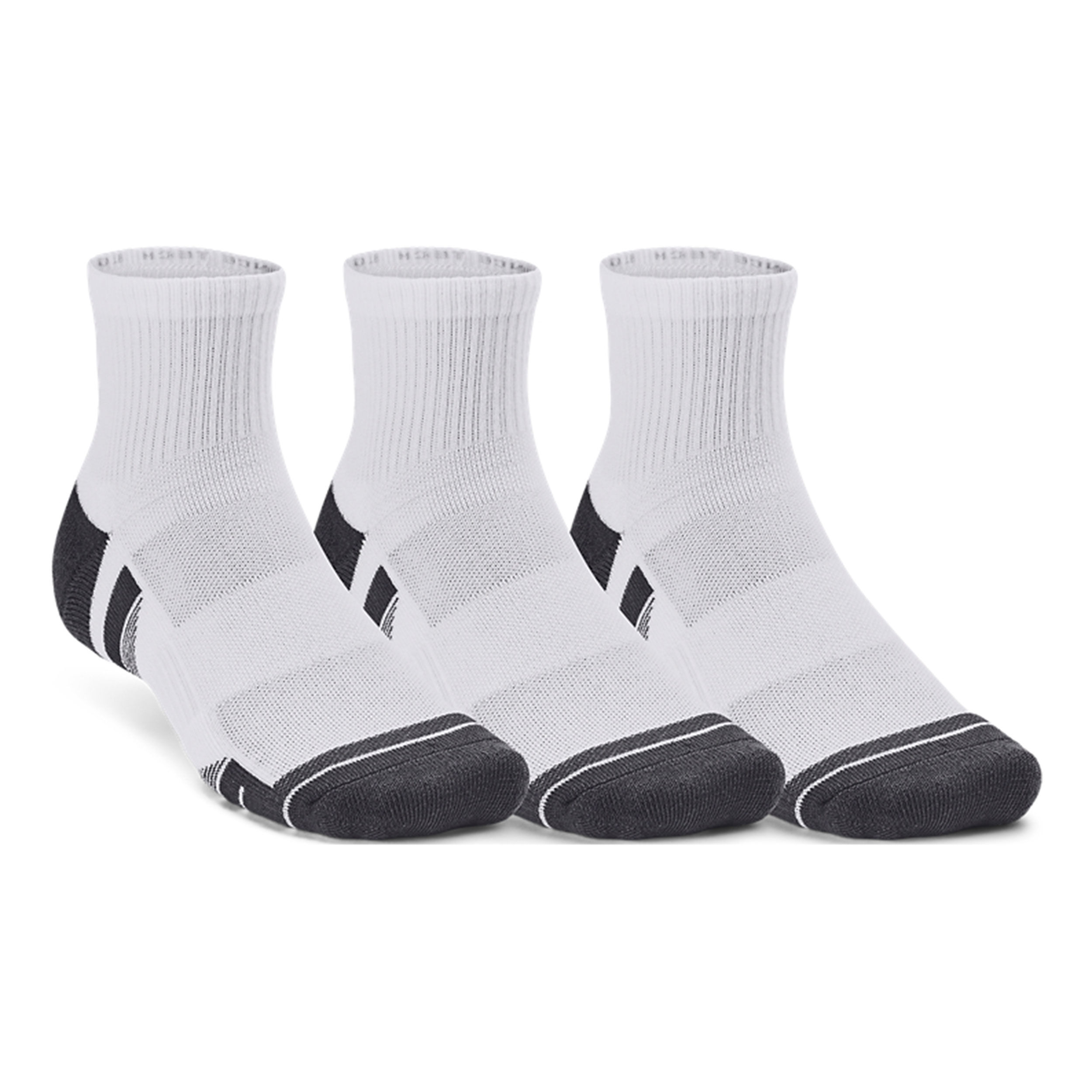 Under Armour Performance Tech Quarter Chaussettes De Tennis Pack De 3 - Blanc