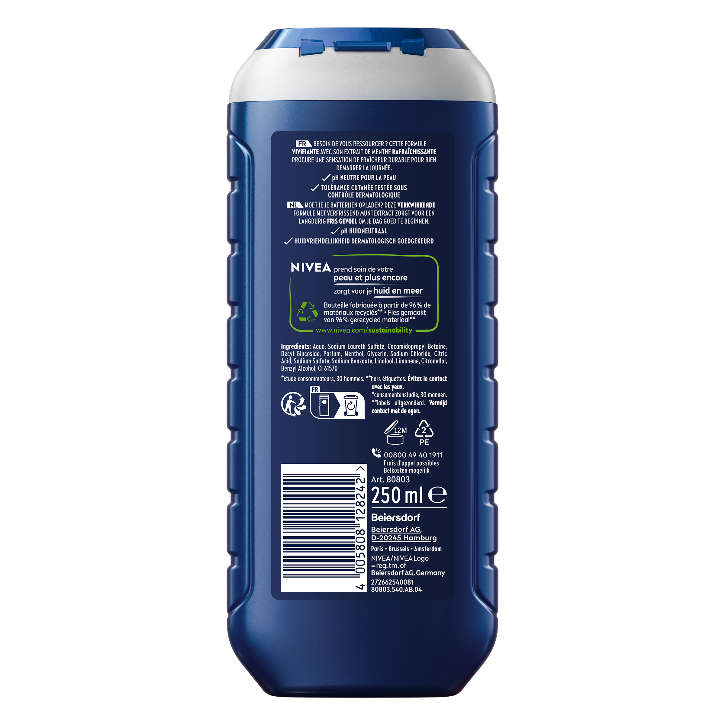 NIVEA MEN GEL DOUCHE 3 EN 1 HOMME ENERGY