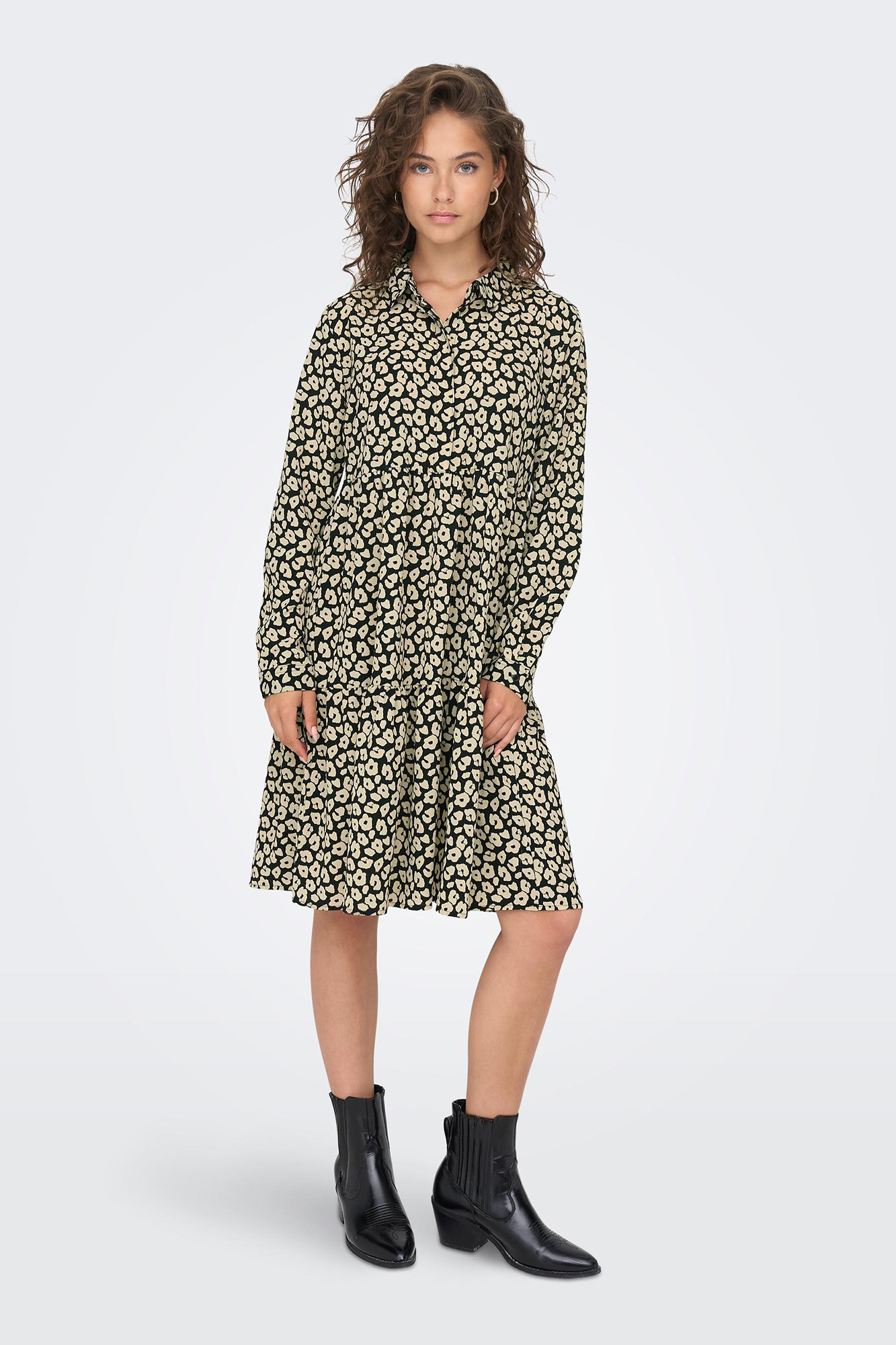 vestido camisa estampado