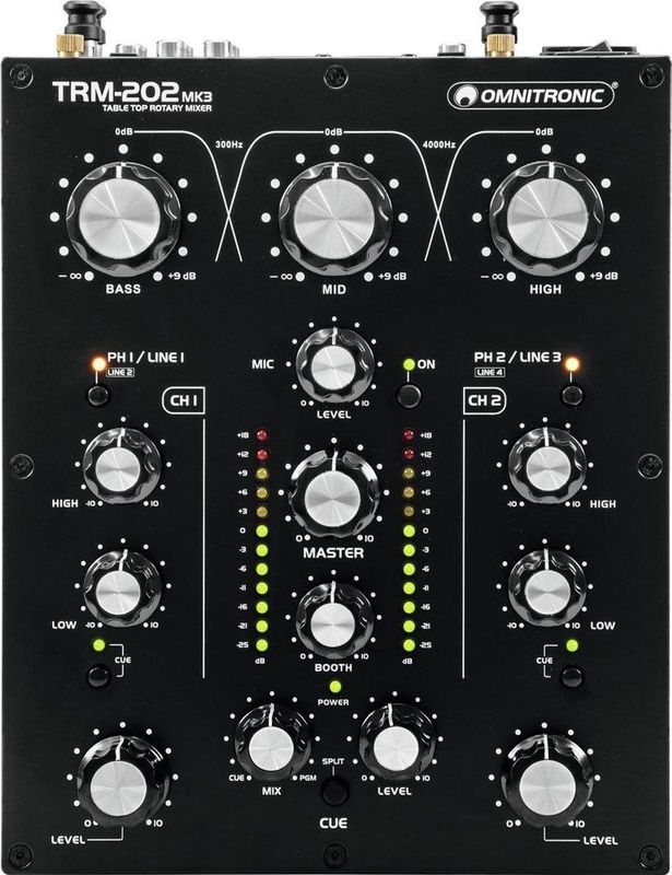 OMNITRONIC - TRM-202MK3 - Mengpaneel - Zwart - Robuust Ontwerp