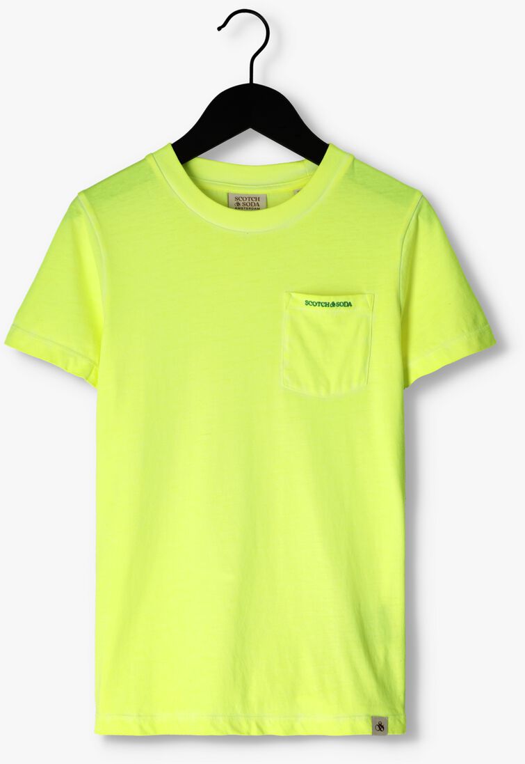 SCOTCH & SODA gele scotch & soda t-shirt short sleeved chest pocket t-shirt