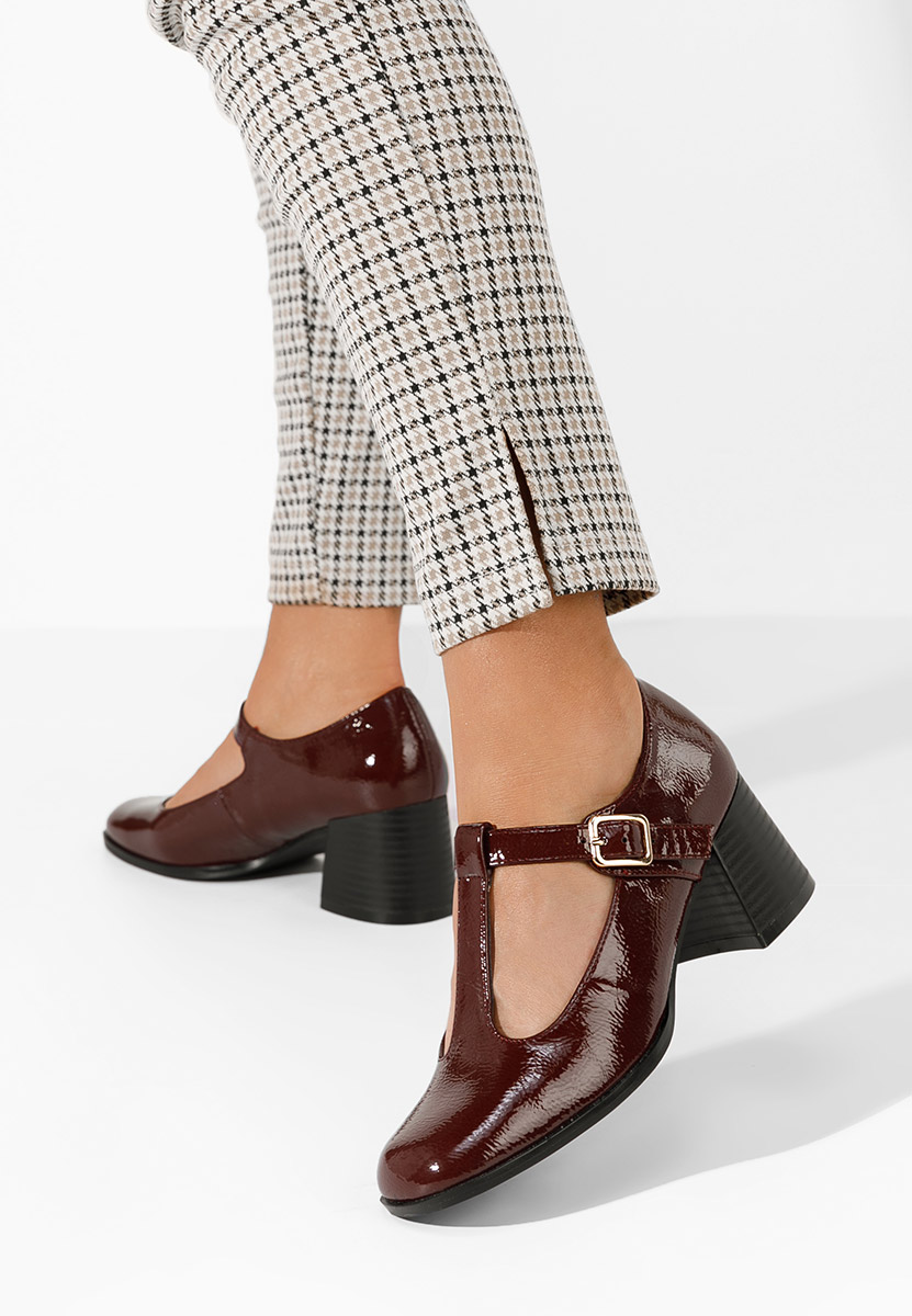 Chaussures à talon moyen bordeaux Vesita V2