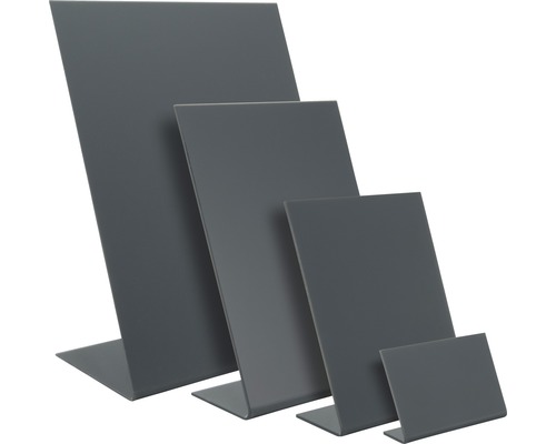 Tafelbord L-formaat zwart DIN A7 11,5x7,5 cm 5 st.