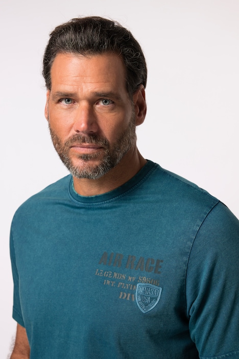 T-Shirt, Halbarm, Prints und Badges, Vintage-Look, bis 8 XL