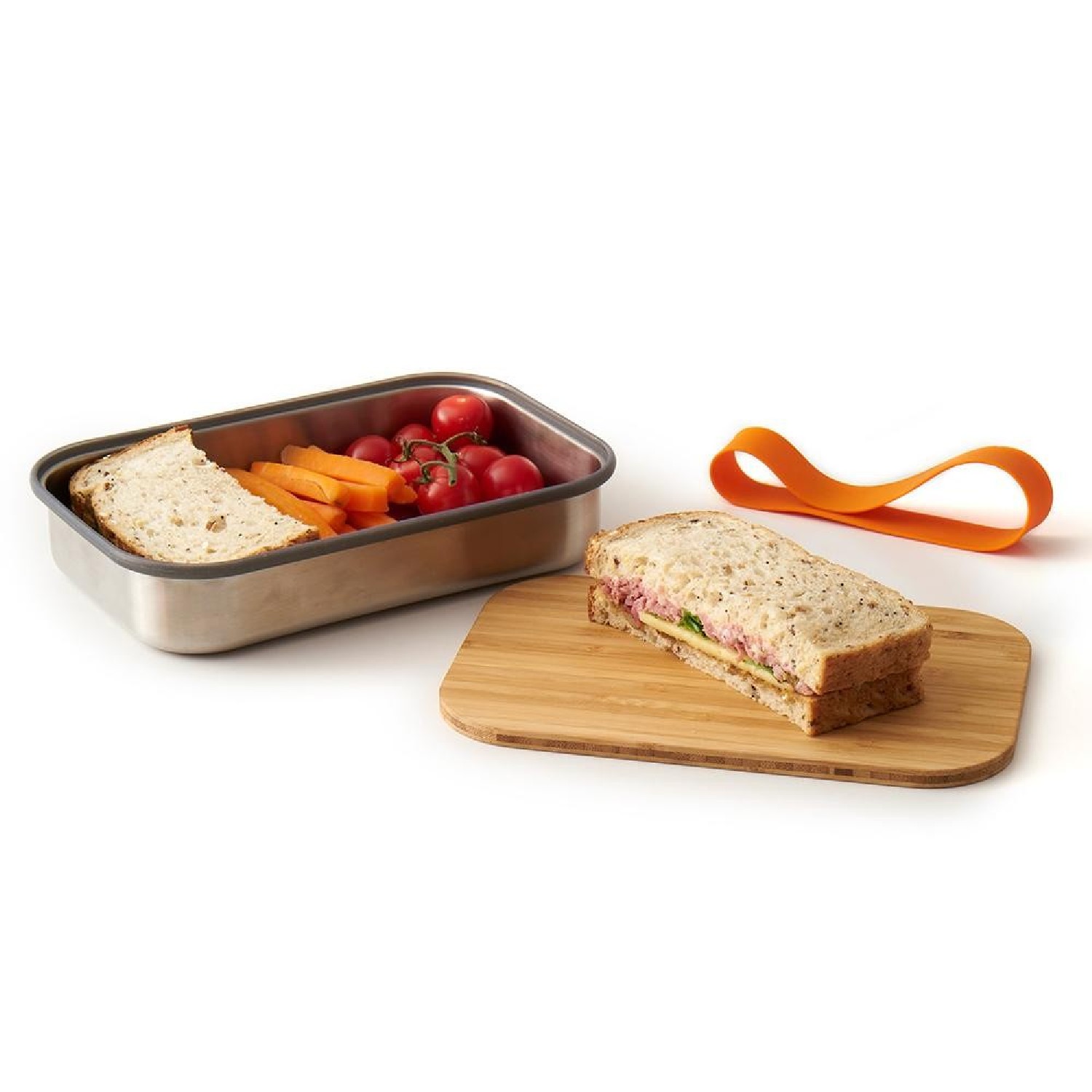Black   Blum Edelstahl-Sandwich-Box Black Blum orange