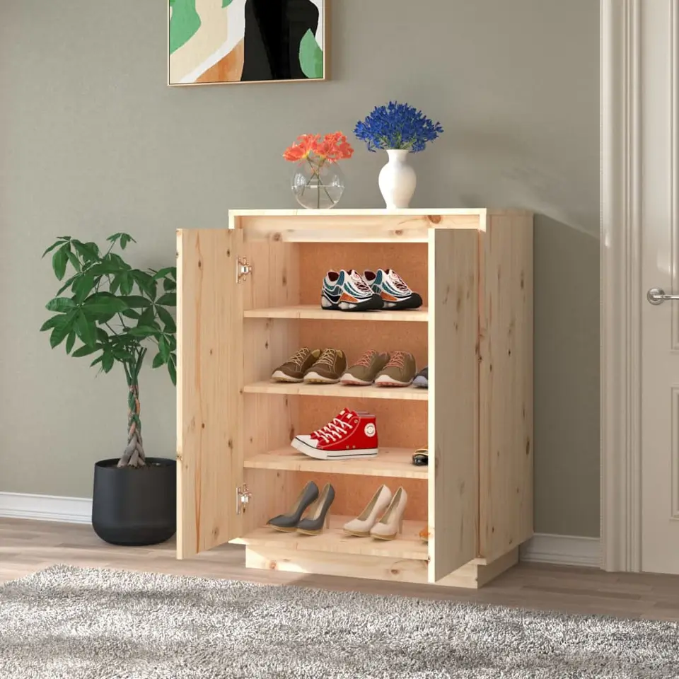 vidaXL - Schoenenkast - Bruin - Grenenhout